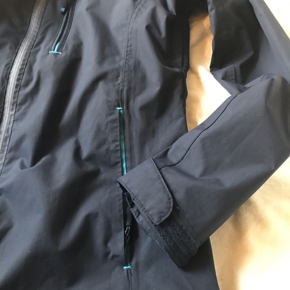 Waterproof jacket, raincoat with hood, navy - Picture 4 of 6